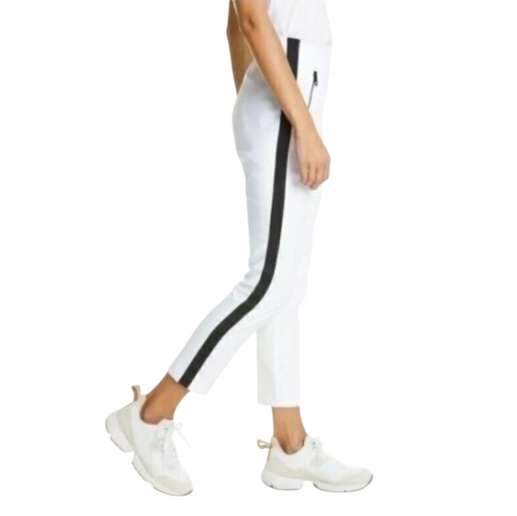 Rag & Bone Pants Simone White Ankle High Rise Side Stripe...